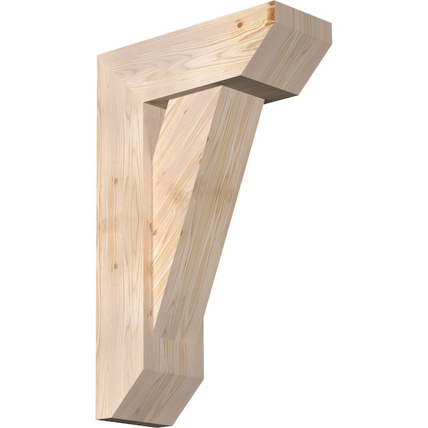 Ekena Millwork Traditional Slat Smooth Bracket w/ Offset Brace, Douglas Fir, 7 1/2"W x 20"D x 32"H BKT0806X20X32TRA06SDF - main